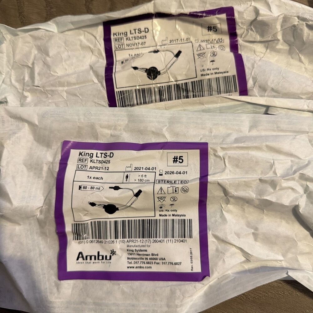 King LT(S)-D Medical Airway Kit, Size 5 *TRAINING* Expired